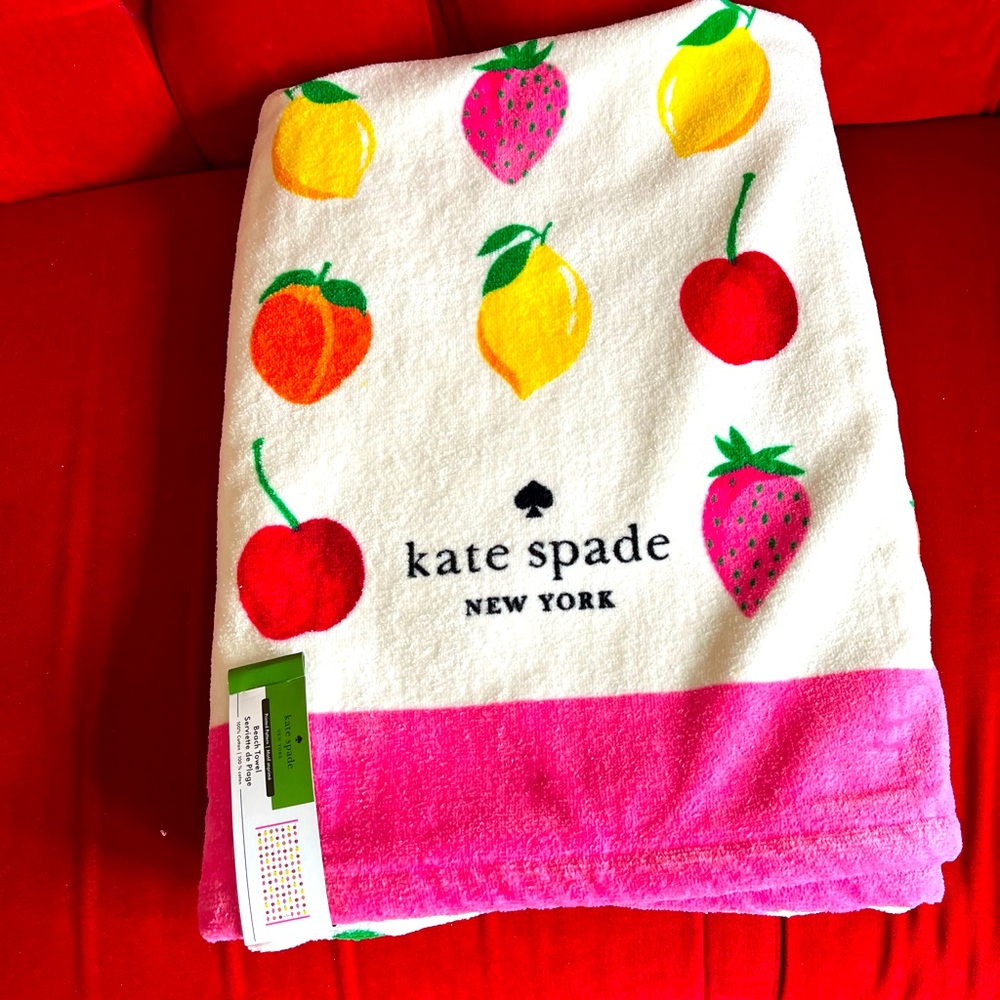 kate spade fruit beach towel NWT